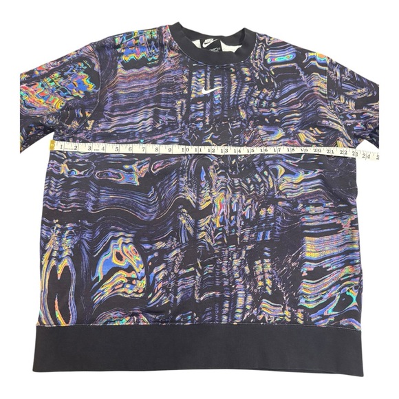 Nike Loose Fit Sweatshirt Mens Large Multicolor Abstract Print Crew Neck - Picture 5 of 7